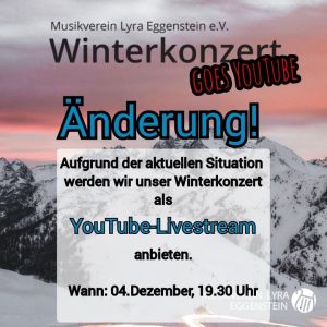 Winterkonzert als Online-Konzert